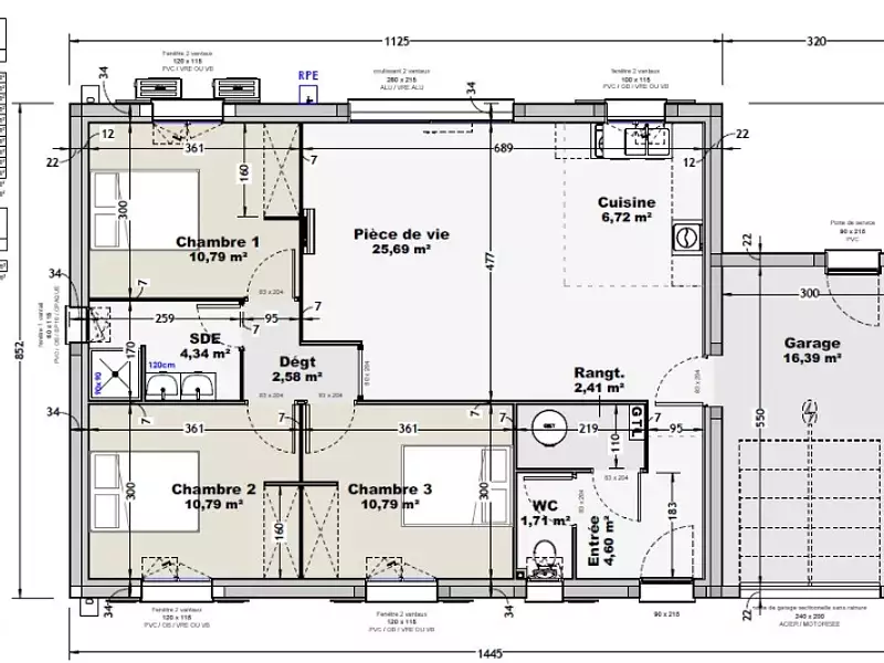 Maison neuve, 80 m² - Grézac (17120)
