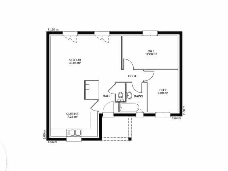 Maison neuve, 71 m² - Segonzac (16130)