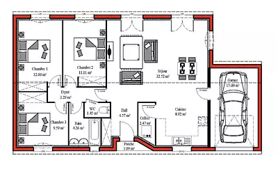 Maison neuve, 85 m²