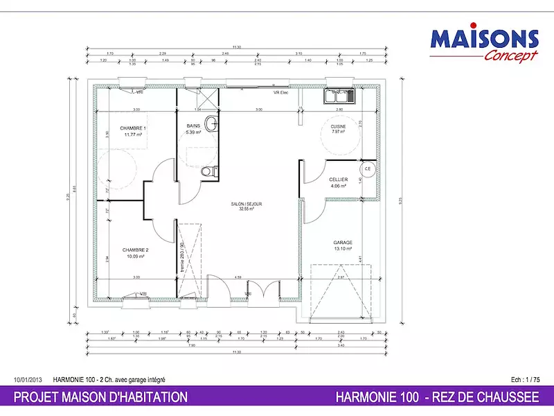 Maison neuve, 100 m² - Amboise (37400)