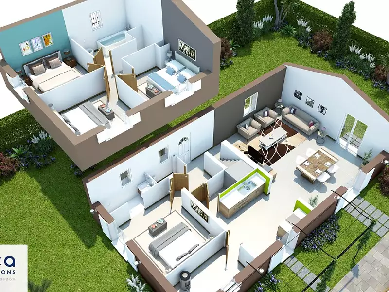 Maison neuve, 90 m² - Camps-la-Source (83170)