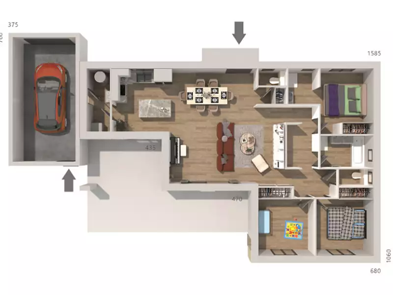 Maison neuve, 100 m² - Tourrettes (83440)