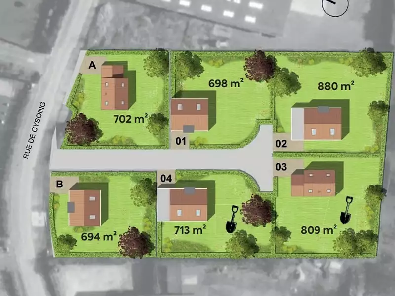 Terrain à bâtir, 880 m² - Camphin-en-Pévèle (59780)