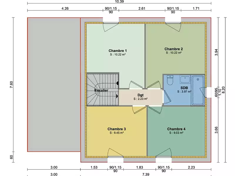 Maison neuve, 91 m² - Franqueville-Saint-Pierre (76520)