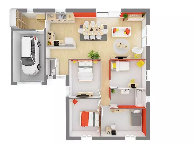 Maison neuve, 93 m² - La Pouëze (49370)