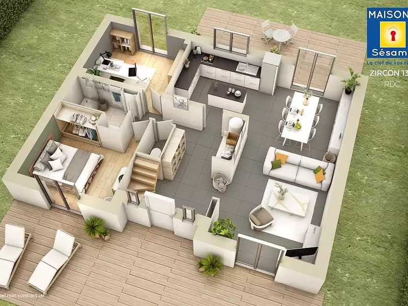 Maison neuve, 125 m² - Chessy (77700)