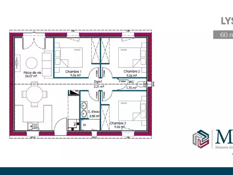 Maison neuve, 100 m² - Roquefort (40120)