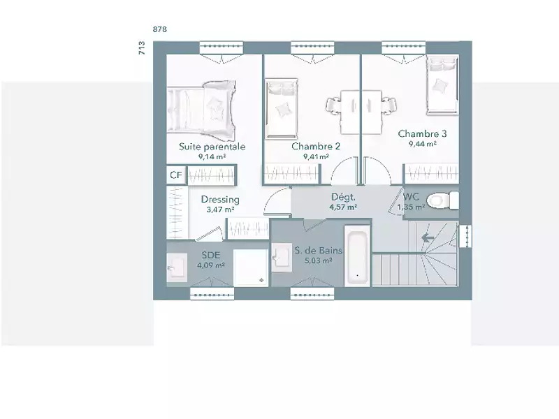 Maison neuve, 115 m² - Merville (31330)