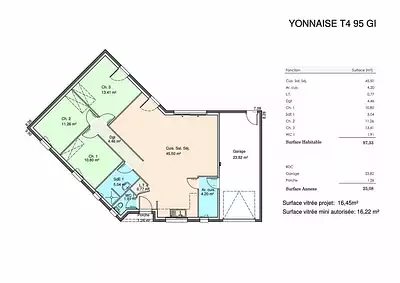 Maison neuve, 95 m²