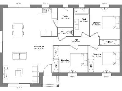 Maison neuve, 92 m²
