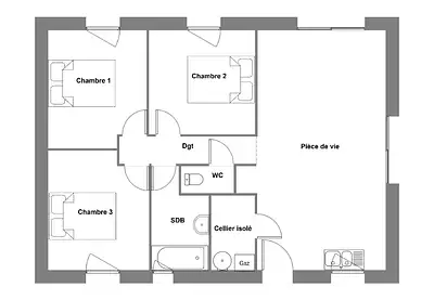 Maison neuve, 69 m²