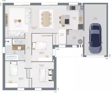 Maison neuve, 89 m²