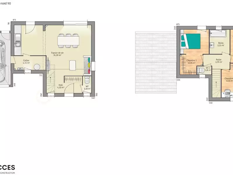 Maison neuve, 90 m² - La Bazoge (72650)