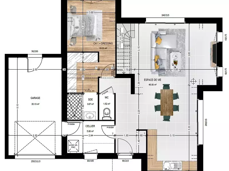 Maison neuve, 132 m² - Le Lion-d'Angers (49220)