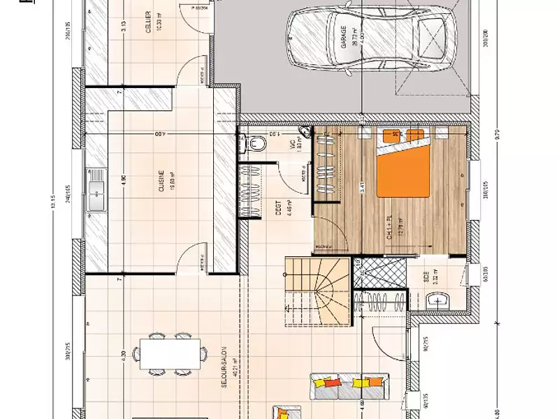Maison neuve, 150 m² - Montreuil-sur-Maine (49220)