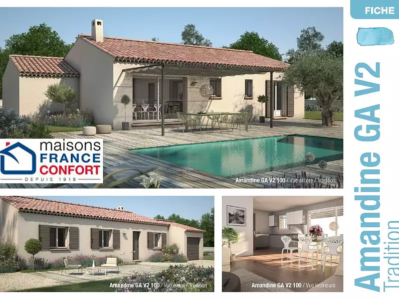 Maison neuve, 80 m² - Cabrières-d'Avignon (84220)