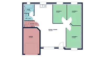 Maison neuve, 73 m²