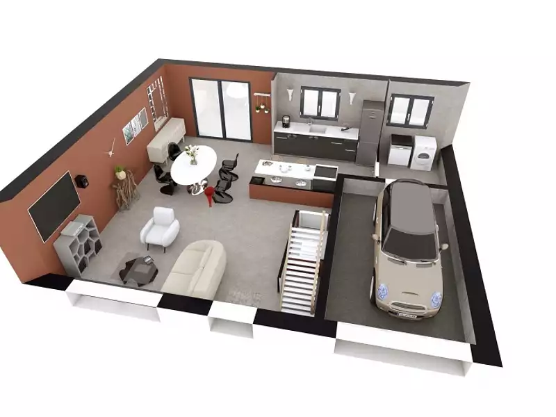 Maison neuve, 100 m² - Le Bocasse (76690)