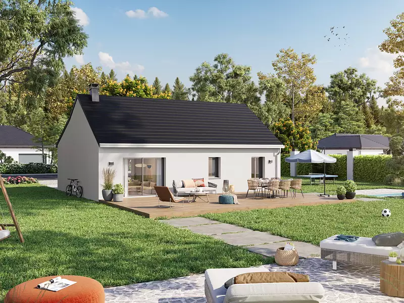 Maison neuve, 75,85 m² - Les Grandes-Ventes (76950)