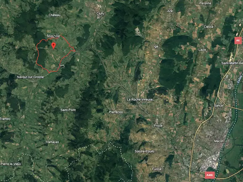 Terrain à bâtir, 3 500 m² - Mazille (71250)