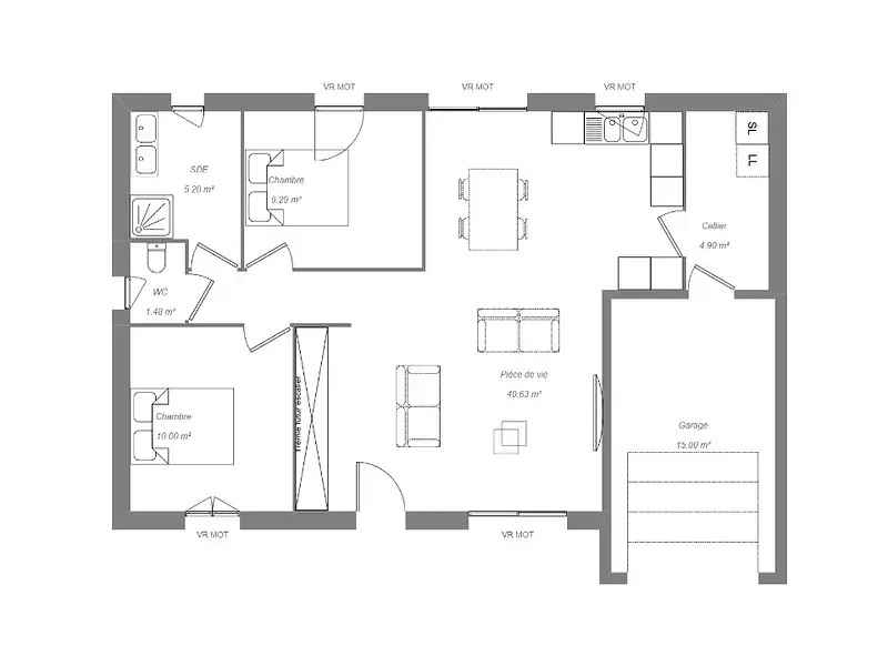 Maison neuve, 71 m² - Tauxigny (37310)