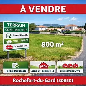 Terrain à bâtir, 800 m²