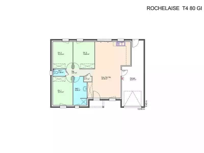 Maison neuve, 80 m² - Saint-Hilaire-de-Riez (85270)