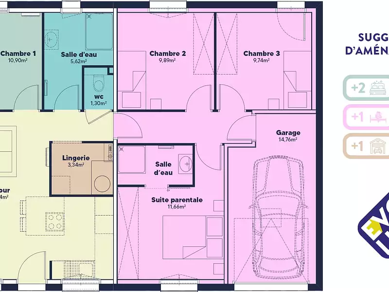 Maison neuve, 49 m² - Le Poiré-sur-Vie (85170)