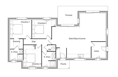 Maison neuve, 100 m²