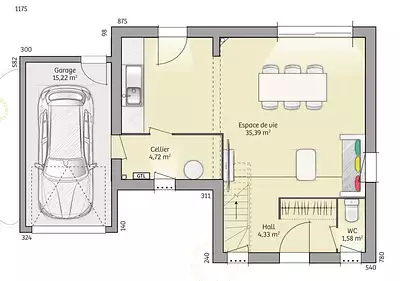Maison neuve, 90 m²