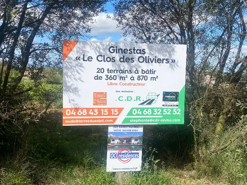 Terrain à bâtir, 400 m² - Ginestas (11120)