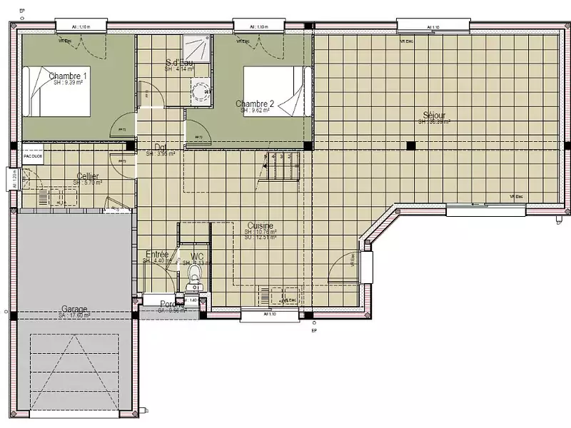 Maison neuve, 149 m² - Etival-lès-le-Mans (72700)