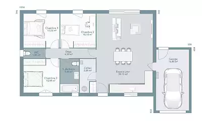 Maison neuve, 83 m²