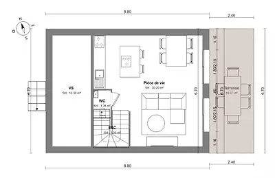 Maison neuve, 80 m²