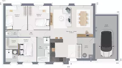 Maison neuve, 90 m²