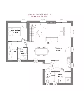 Maison neuve, 110 m²