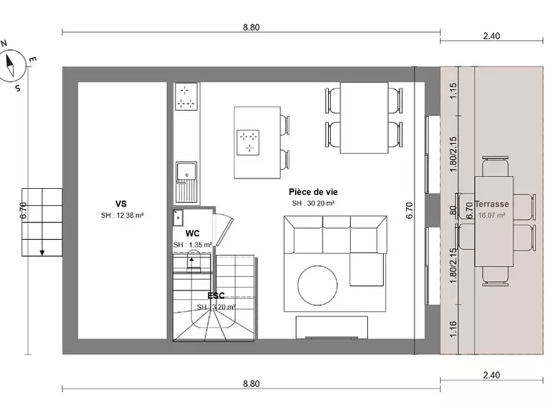 Maison neuve, 80 m² - La Garde-Freinet (83680)