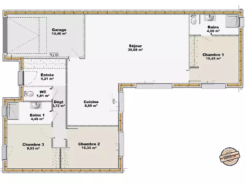 Maison neuve, 94 m² - Livry-sur-Seine (77000)