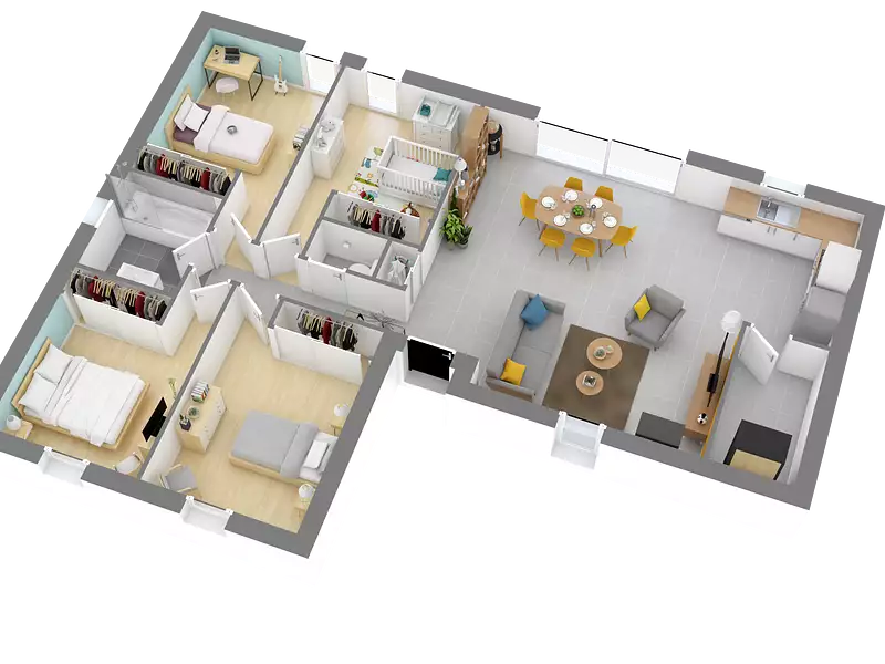 Maison neuve, 94 m² - Boiscommun (45340)