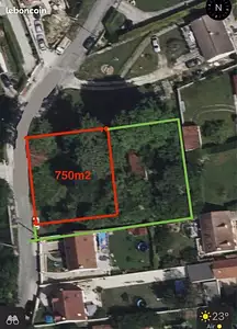 Terrain à bâtir, 750 m²