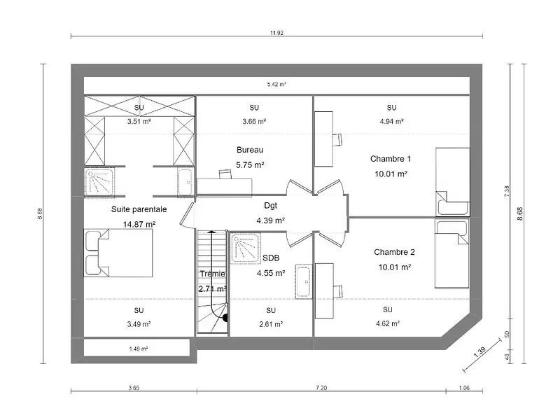 Maison neuve, 115 m² - Palluel (62860)