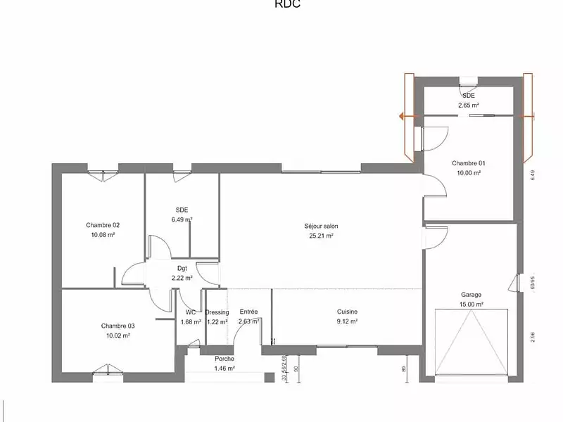 Maison neuve, 81 m² - Payrac (46350)