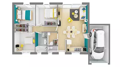 Maison neuve, 73 m²