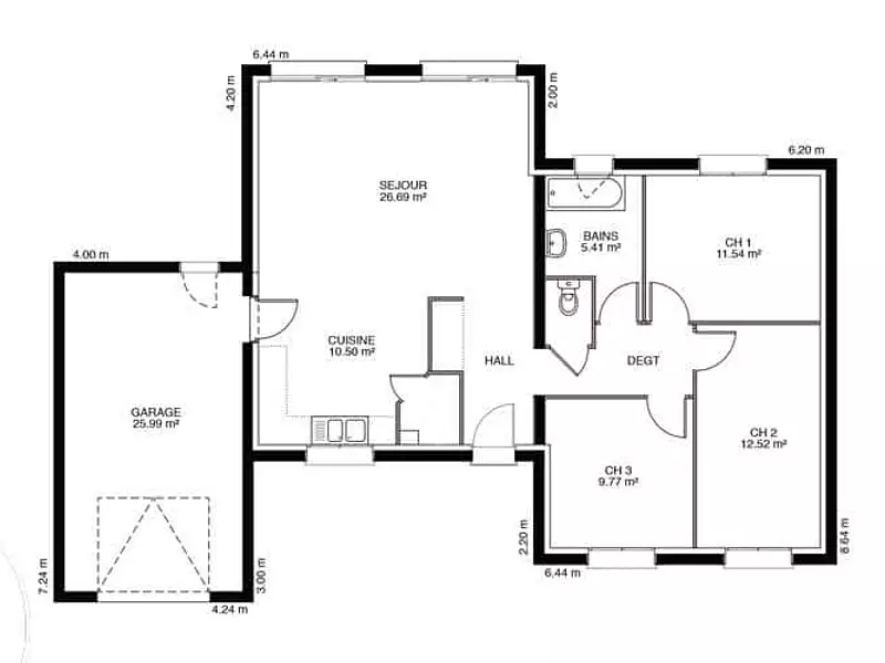 Maison neuve, 90 m² - Saint-Germain-des-Prés (45220)