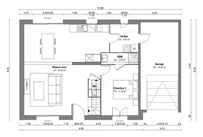 Maison neuve, 124 m²