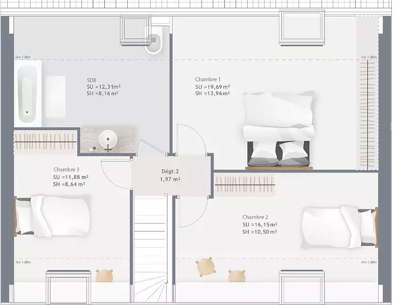 Maison neuve, 100 m² - Beuzeville (27210)