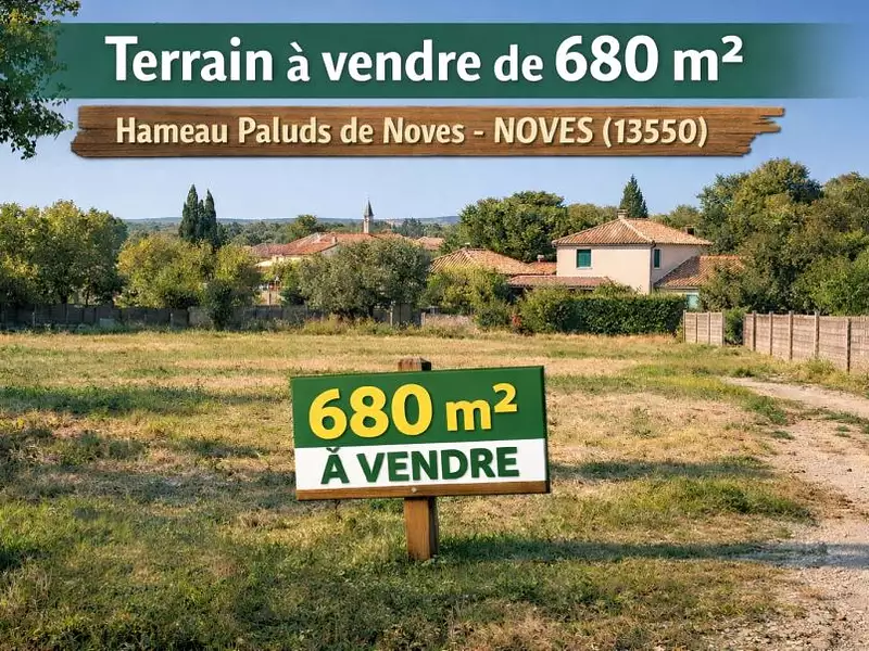 Terrain à bâtir, 680 m² - Noves (13550)