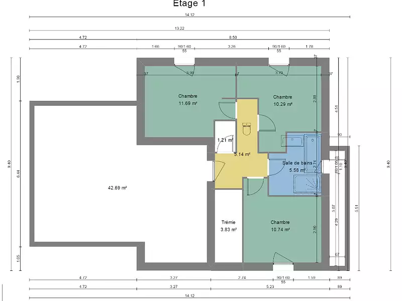 Maison neuve, 110 m² - Roézé-sur-Sarthe (72210)