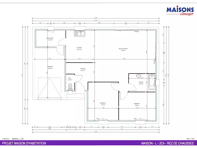Maison neuve, 93 m² - La Pouëze (49370)