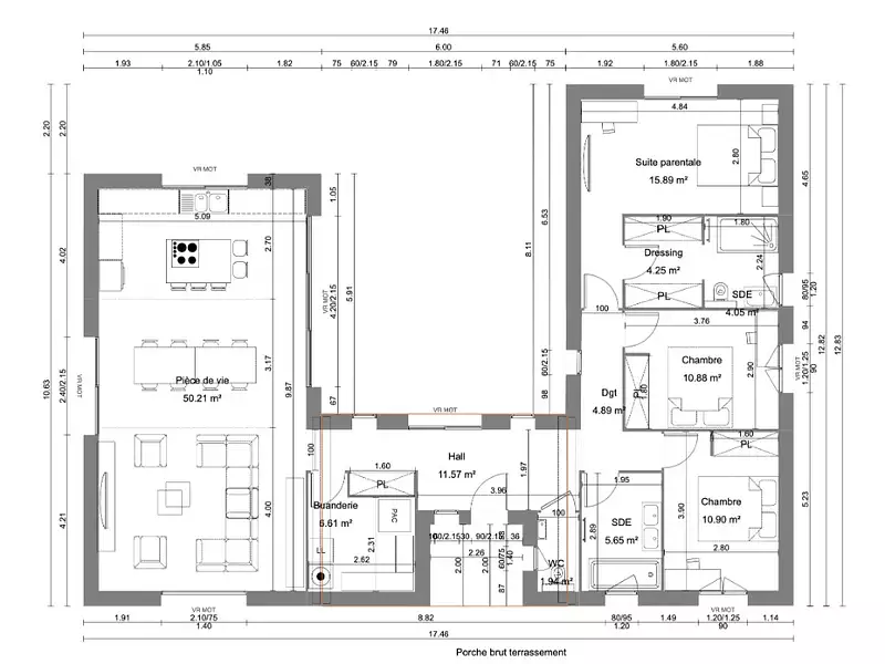 Maison neuve, 127 m² - Bâgé-la-Ville (01380)